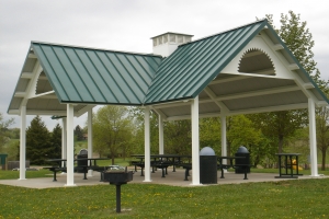 Gable End Metal Roof Shade Shelter